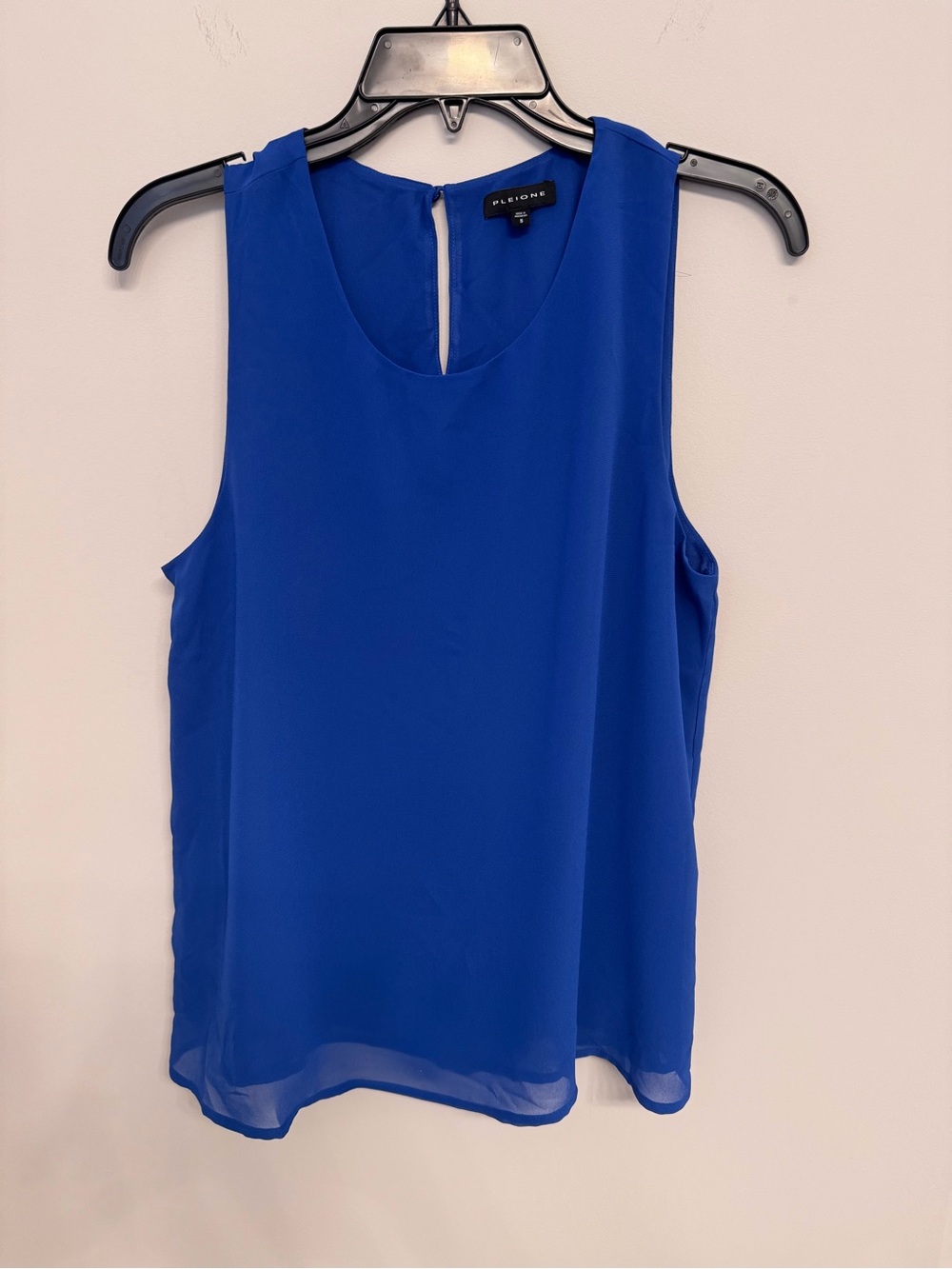 Pleione Cobalt Blue Sleeveless Chiffon Camisole